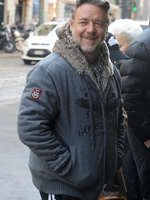 Russell Crowe Gray Hoodie