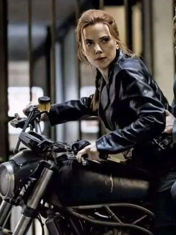 Scarlett Johansson Black Widow Biker Jacket