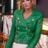 Selling Sunset Season 8 Nicole Young Green Leather Jacket