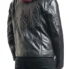 Slipkno Signature Collection Black Leather Jacket Back