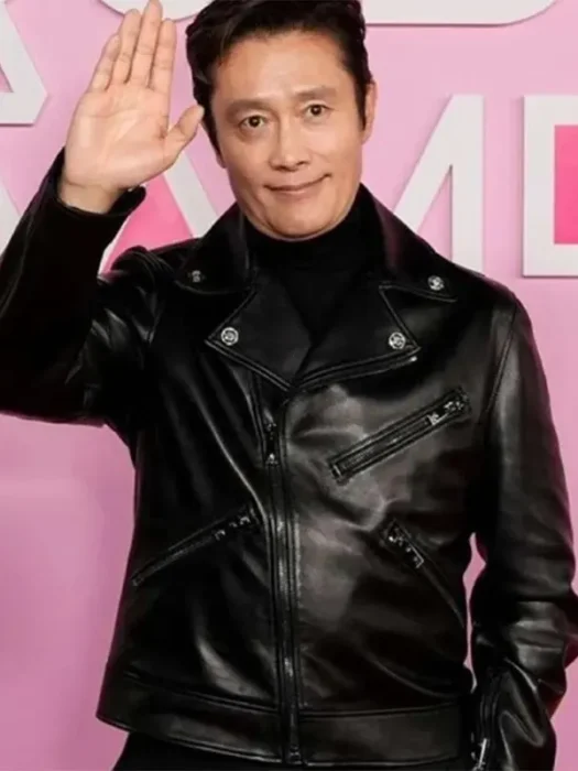 Squid Game S02 Lee Byung-hun Black Leather Jacket