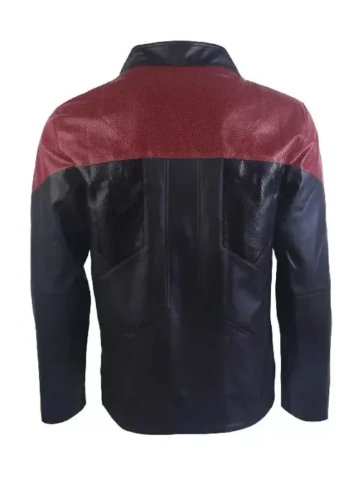 Star Trek Picard Season 3 Riker Leather Jacket Back