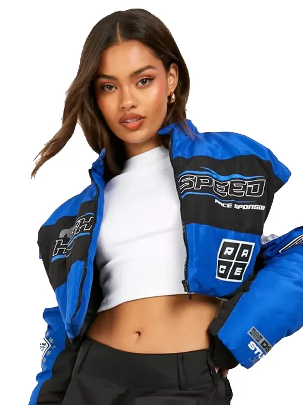 Stylish Moto Padded Bomber Jacket