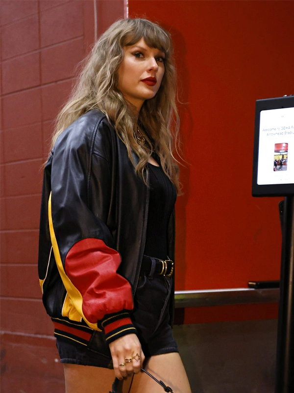 Taylor Swift Chiefs Leather Bomber Jacket