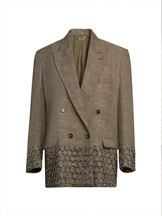 Taylor Swift Crystal Cage Oversized Grey Blazer