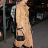 Taylor Swift Mustard Leather Coat