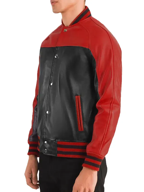 Terrance Biker Varsity Leather Jacket
