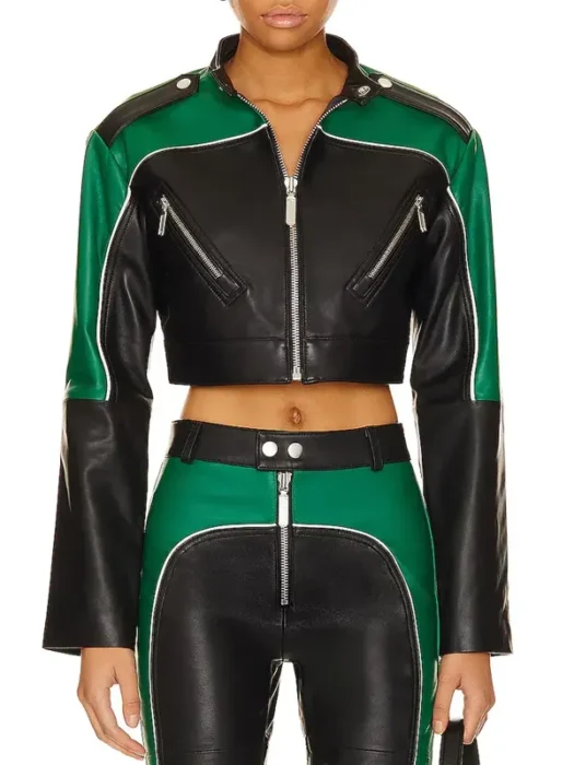 The Bold and the Beautiful Lisa Yamada Leather Cropped Jacket