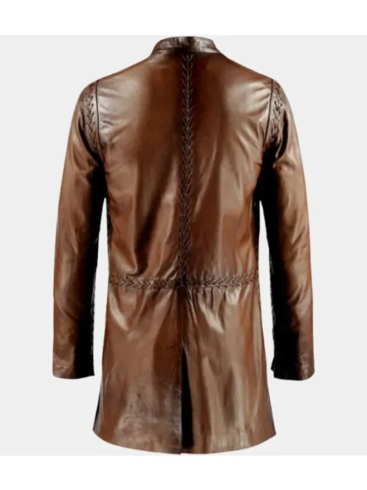 The Lord of the Rings Trilogy Viggo Mortensen Leather Coat Back