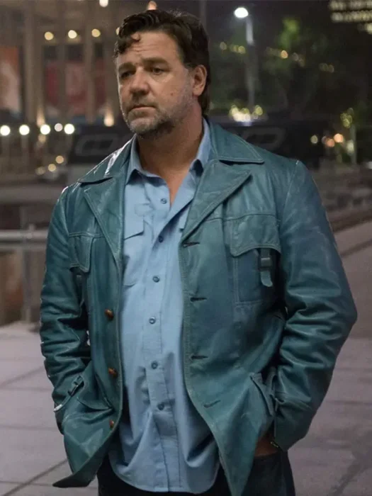 The Nice Guys Jackson Healy Blue Leather Jacket