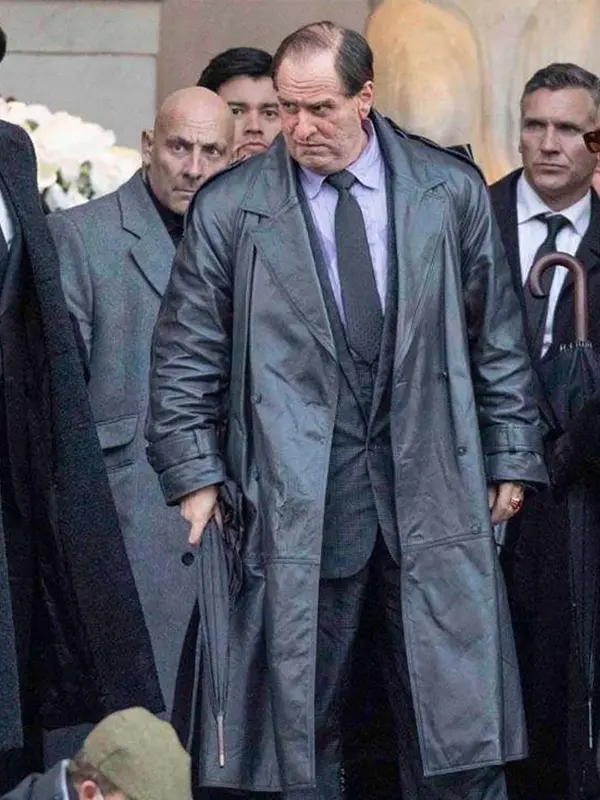 The Penguin Oz Cobb Leather Black Coat