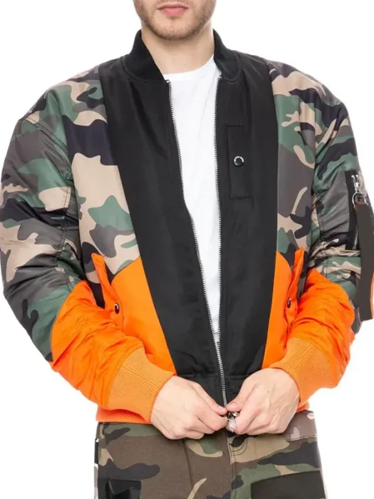 The Penguin Rhenzy Feliz Camo Bomber Jacket