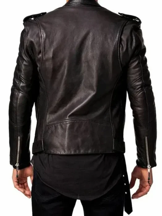 The Viper Leather Bikers Jacket BACK