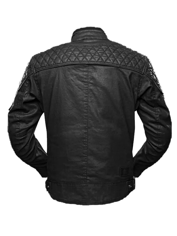 Urban Cafe Racer Motorcycle Jacket Back