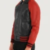 Walton Black & Red Leather Jacket