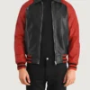 Walton Black & Red Leather Varsity Jacket