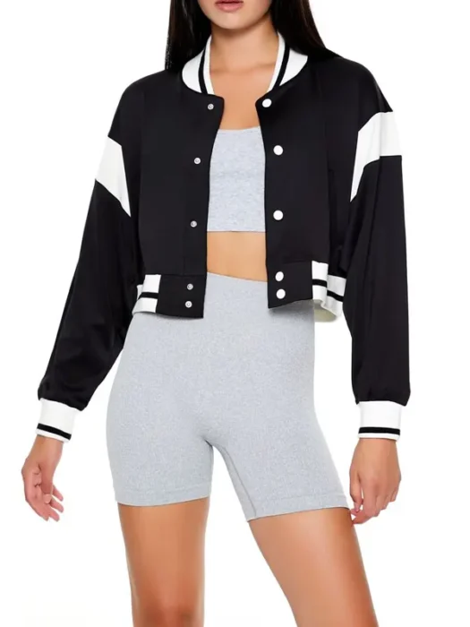 Women Active Colorblock Bomber Jacket