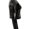 Women Biker Style Black Studded Faux Jacket