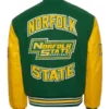 Women Norfolk State University Varsity Jacket Back