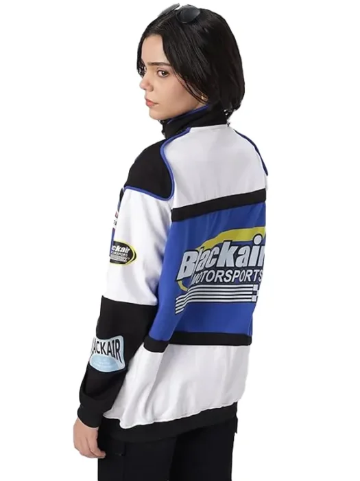 Women's BE SAVAGE Oversized Racing Zipper Jacket Back