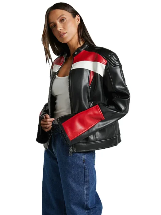 Womens Biker Hot Leather Jacket