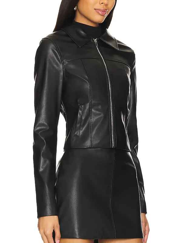 Womens Haydenn Faux Leather Jacket