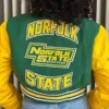 Women’s Norfolk State University Varsity Jacket Back