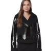 Women's Shearling Biker Leather Jacket