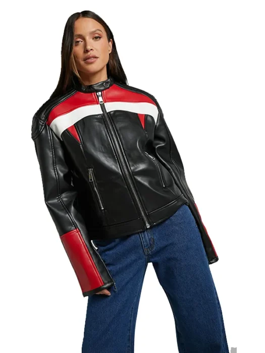 Womens Stylish Black Biker Hot Jacket