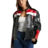 Womens Stylish Black Biker Hot Leather Jacket