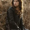 Wynonna Earp Melanie Scrofano Leather Black Jacket