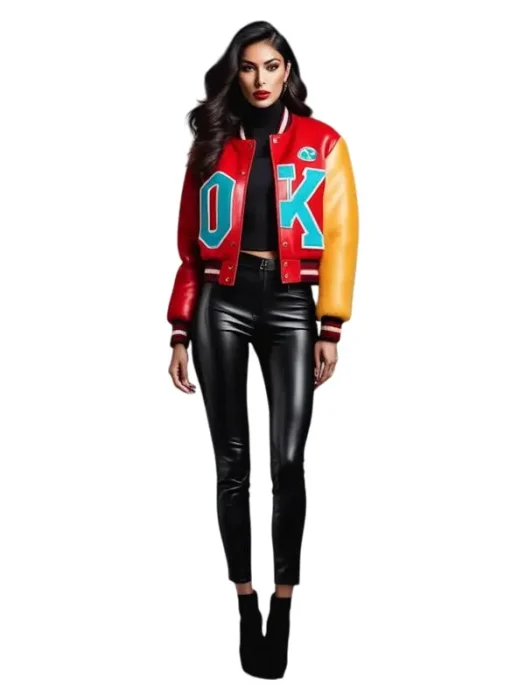 women sexy varsity jacket