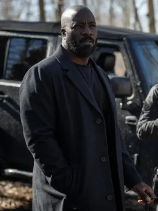 Alarum 2025 Mike Colter Black Wool Coat