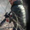Alarum 2025 Scott Eastwood Green Puffer Jacket Back