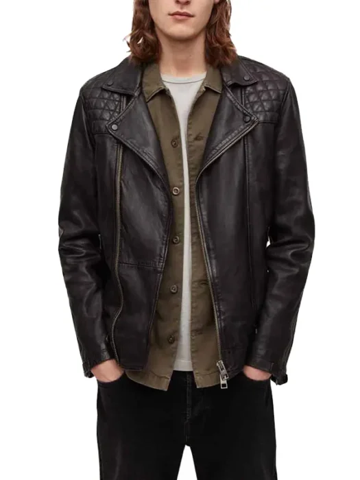 AllSaints Conroy Mens Biker Leather Jacket