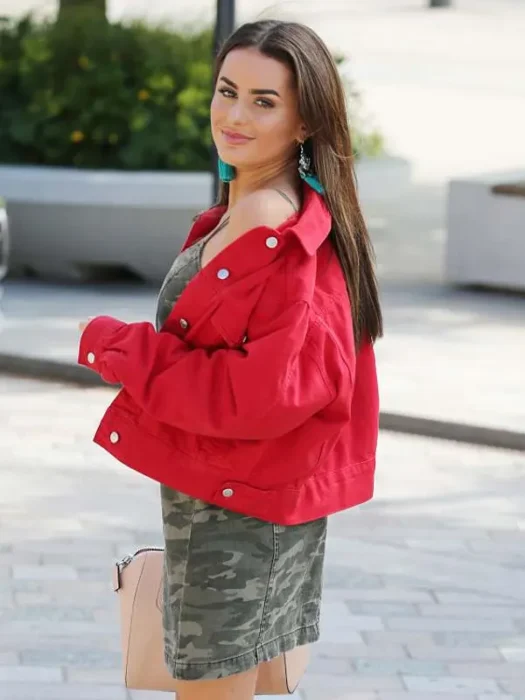 Amber Davies Actor DENIM JACKET Back