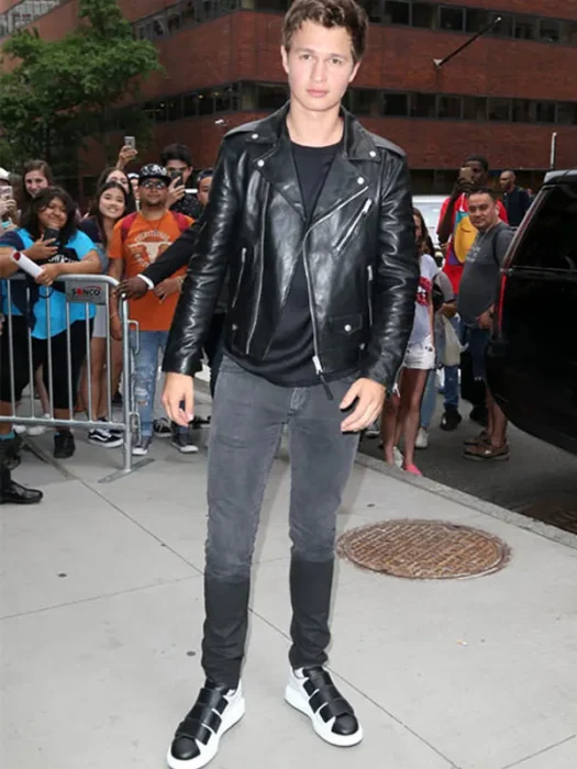 Ansel Elgort Black Jacket