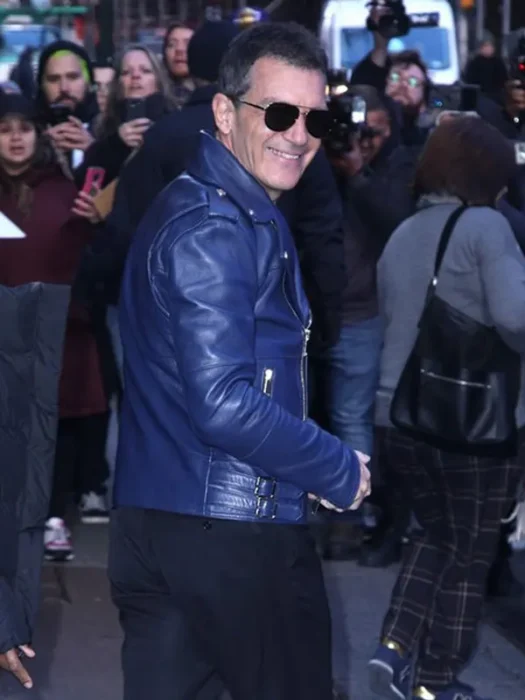 Antonio Banderas Leather Jacket Back