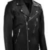 Beast Black Biker Black Leather Jacket