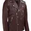 Beast Burgundy Leather Jacket