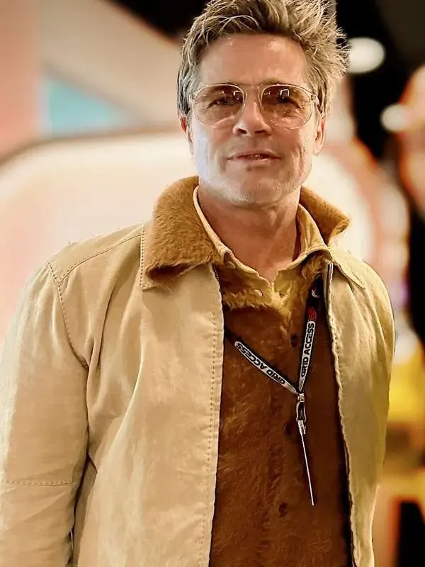 Brad Pitt F1 Movie Premiere Yellow Cotton Jacket