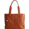 Brown Lyra Leather Tote Bag