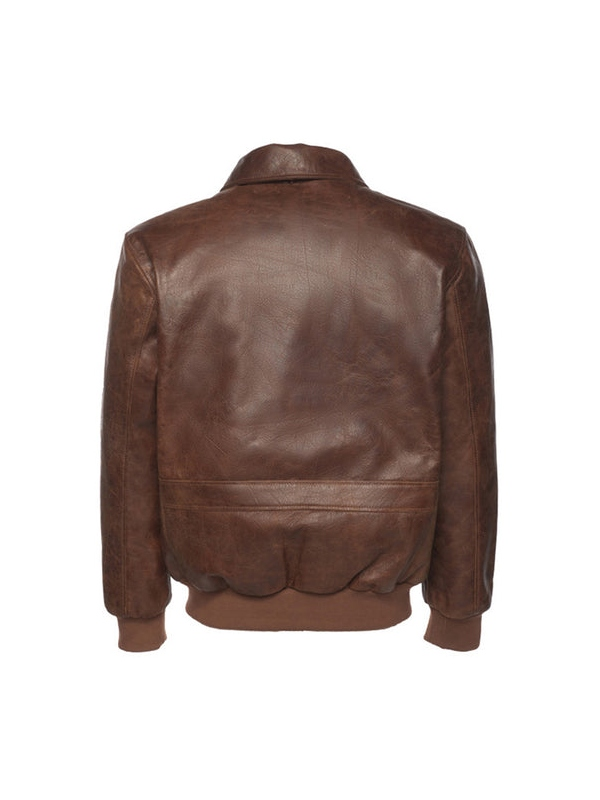 Brown Vintage A2 bomber Jacket Back