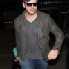 Chris Pratt Soft Gray Leather Jacket