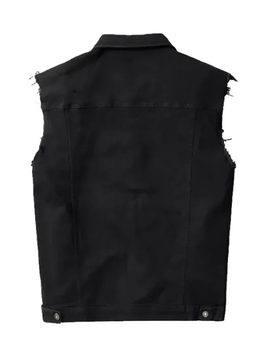 Chris Pratt The Electric State Black Cotton Vest Back