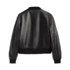 Classic Leather Black Bomber Jacket