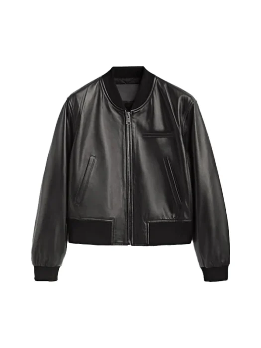 Classic Leather Bomber Jacket