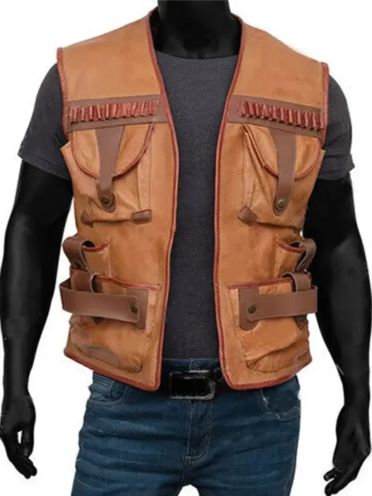 Crocodile Dundee Michael Dundee Tan Brown Vest