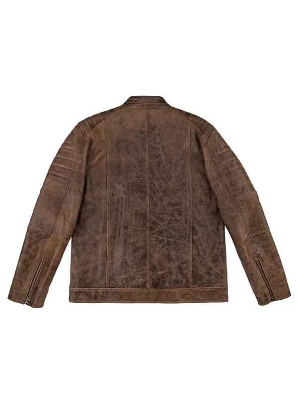 DEATH VALLEY RACER LEATHER JACKET- COCOA BROWN