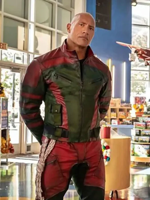 Dwayne Johnson Red One Leather Jacket